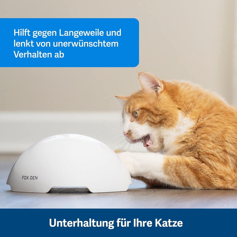 PetSafe Fuchsbau Katzenspielzeug, Interaktives Beschäftigungsspielzeug mit Fuchsschwanz, ‎3 AA Batte