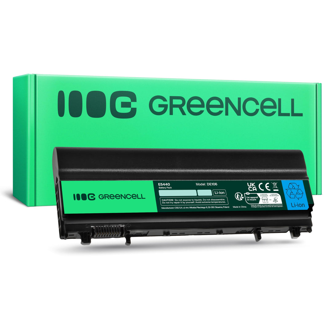 Green Cell Extended Serie N5YH9 VV0NF Laptop Akku für Dell Latitude E5440 E5540 (9 Zellen 6600mAh 11