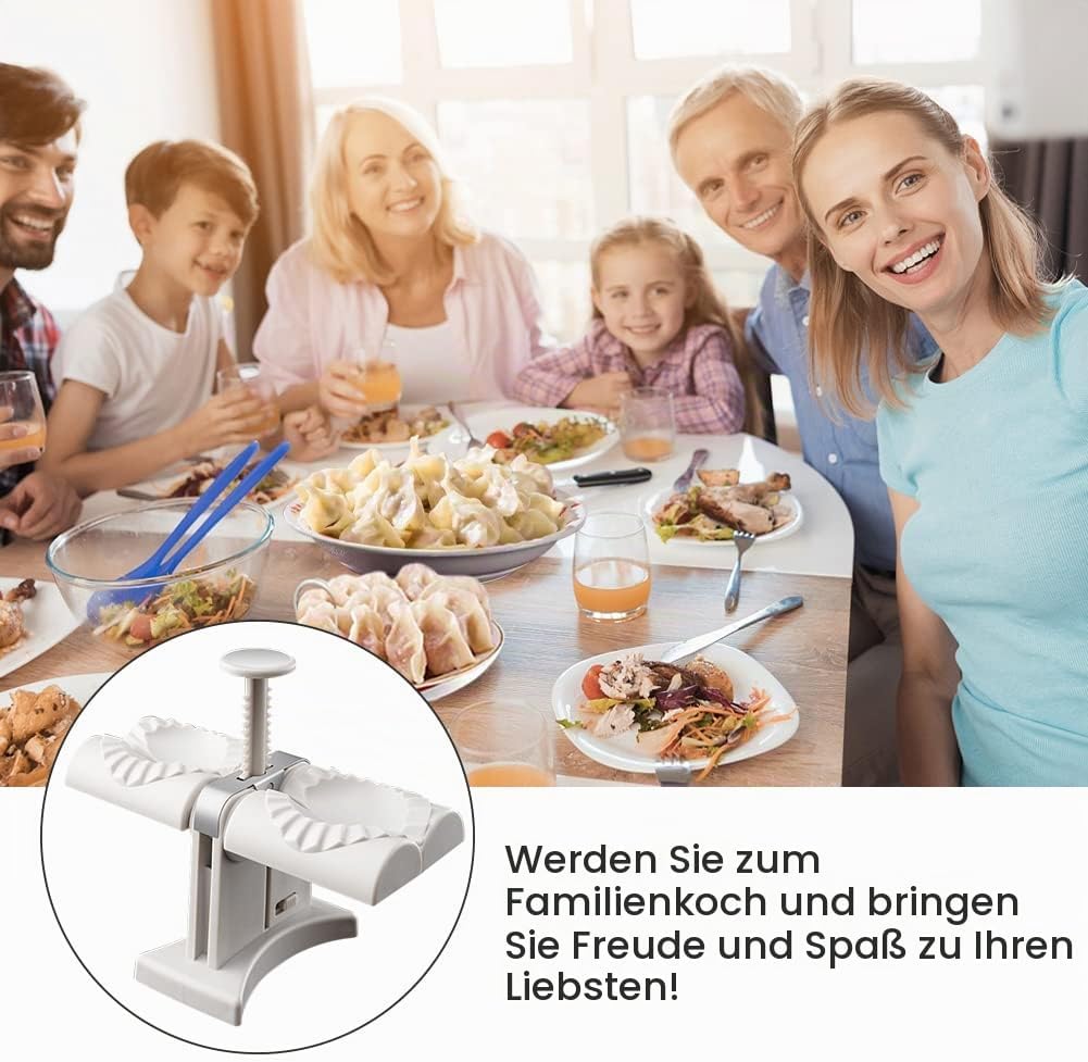 Knödelmacher Automatisch, Doppelkopf-Automatischer Knödelmacher Teigtaschenformer Ravioli Maker Edel