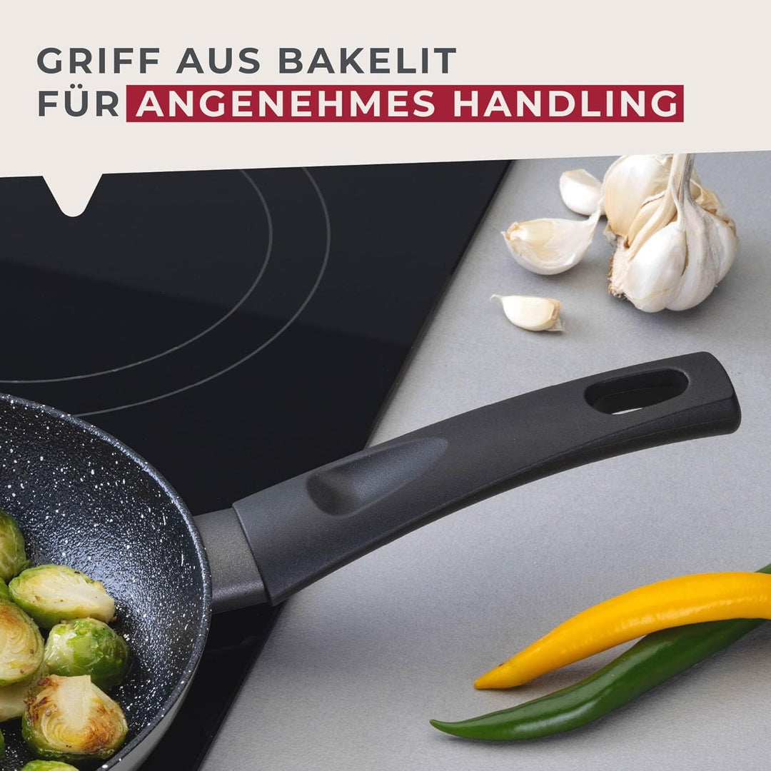 FACKELMANN Wokpfanne Essential Crisp Ø 20 cm aus recyceltem Aluminium mit keramischer Antihaft-Besch