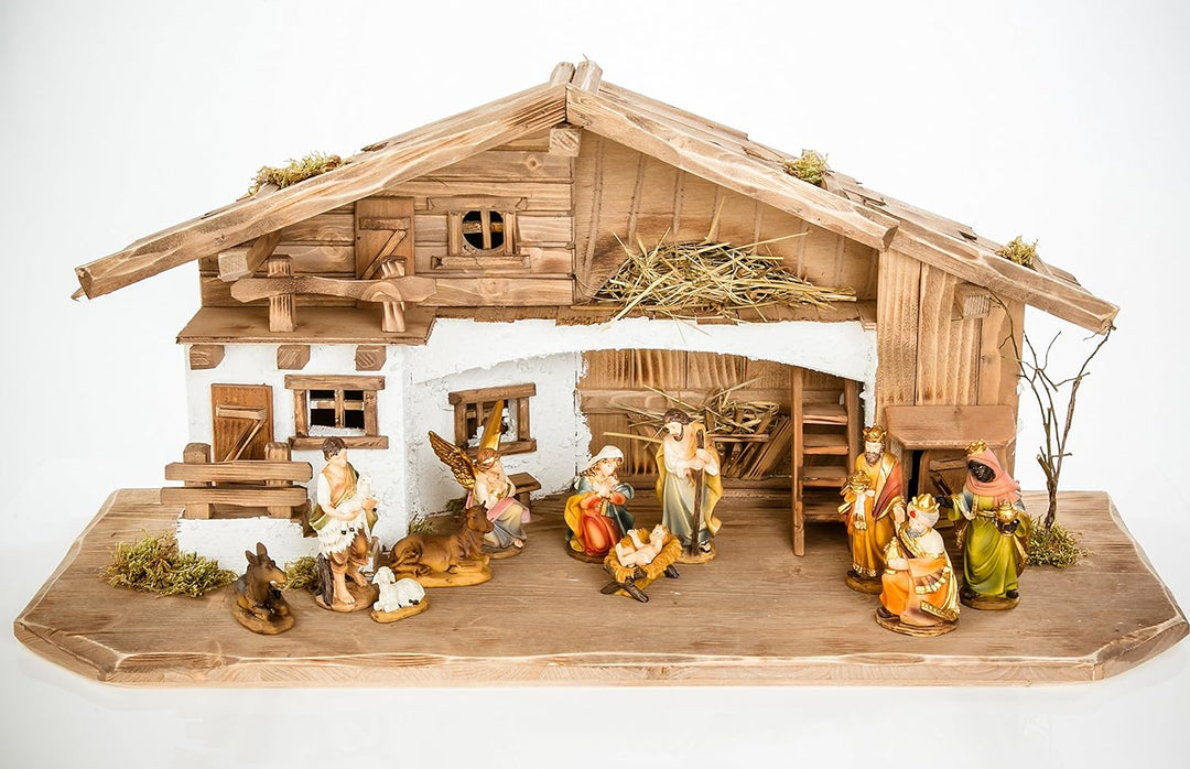 Holz und Gartentrends Weihnachtskrippe Krippe Krippenstall Weihnachten Weihnachtskrippen Tischkrippe