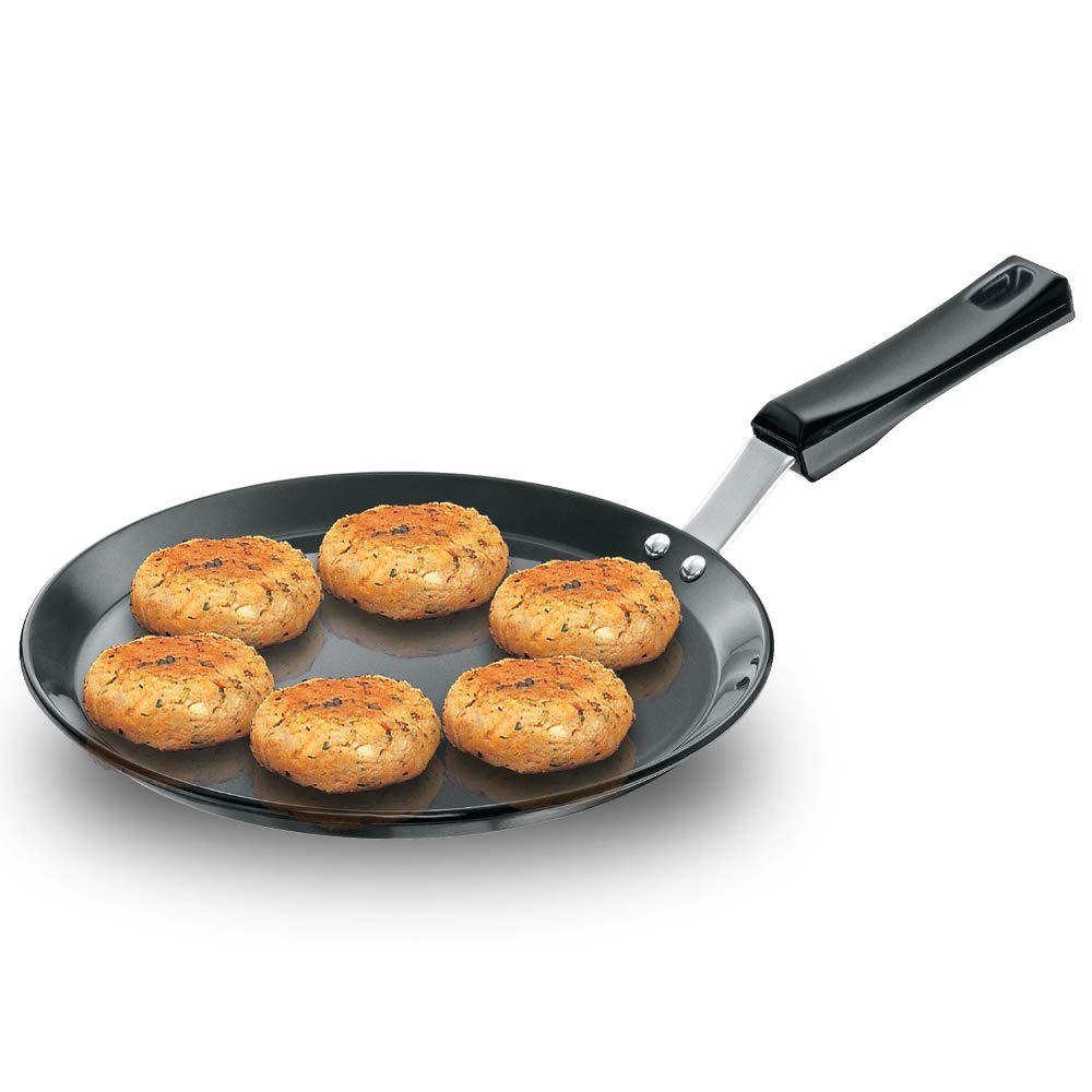 Futura Eloxierte Grillplatte, 25,4 cm Kunststoffgriff, schwarz 10-inch Plastic Handle, 10-inch Plast