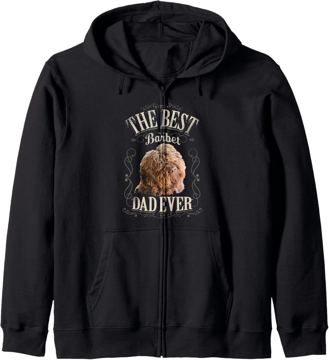 Best Barbet Dad Ever French Water Dog Vintage Geschenke Mann Kapuzenjacke