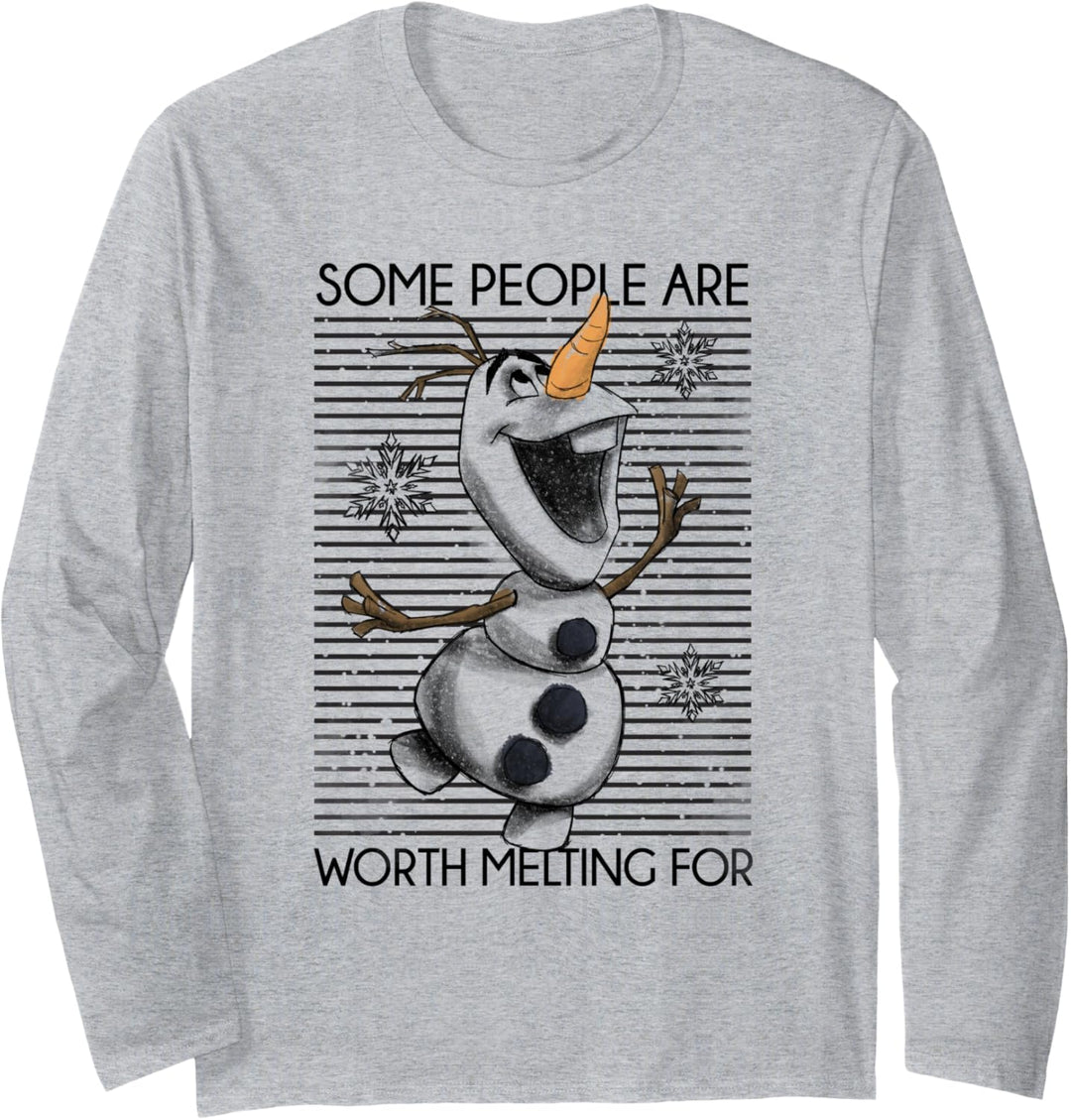 Disney Frozen Olaf Some People Are Worth Melting For Langarmshirt