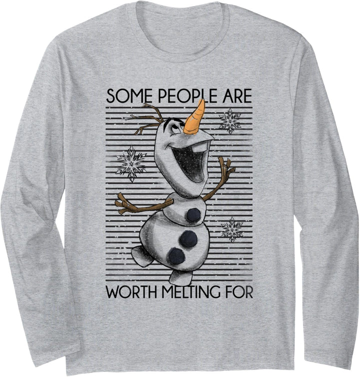 Disney Frozen Olaf Some People Are Worth Melting For Langarmshirt
