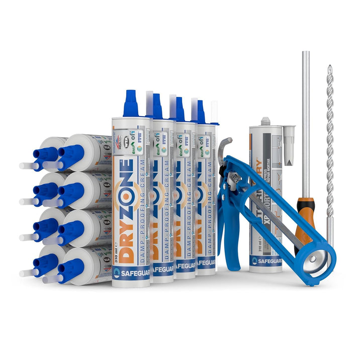 Dryzone Horizontalsperre Kit - Injektionscreme gegen feuchte Wände und aufsteigende Feuchtigkeit – F