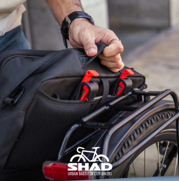 SHAD Bikes - Laptoptasche Fahrrad Gepäckträger 16L - wasserdichte Fahrradtasche mit Schultergurt - f