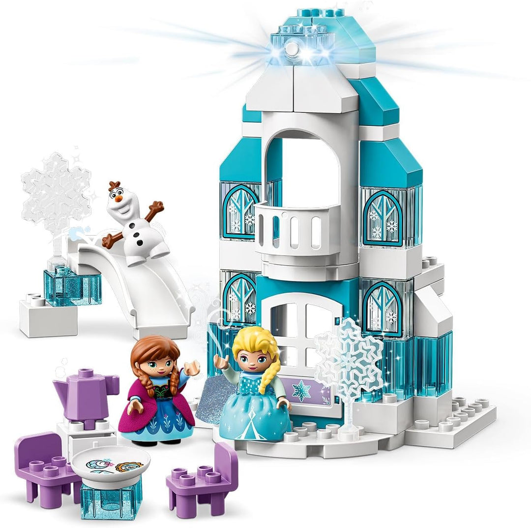 LEGO 10899 DUPLO Princess Frozen Elsas Eispalast, Bauset mit einem Leuchtstein, Prinzessin ELSA und