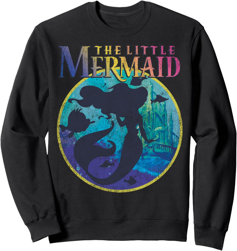 Disney The Little Mermaid Ariel And Flounder Silhouette Sweatshirt