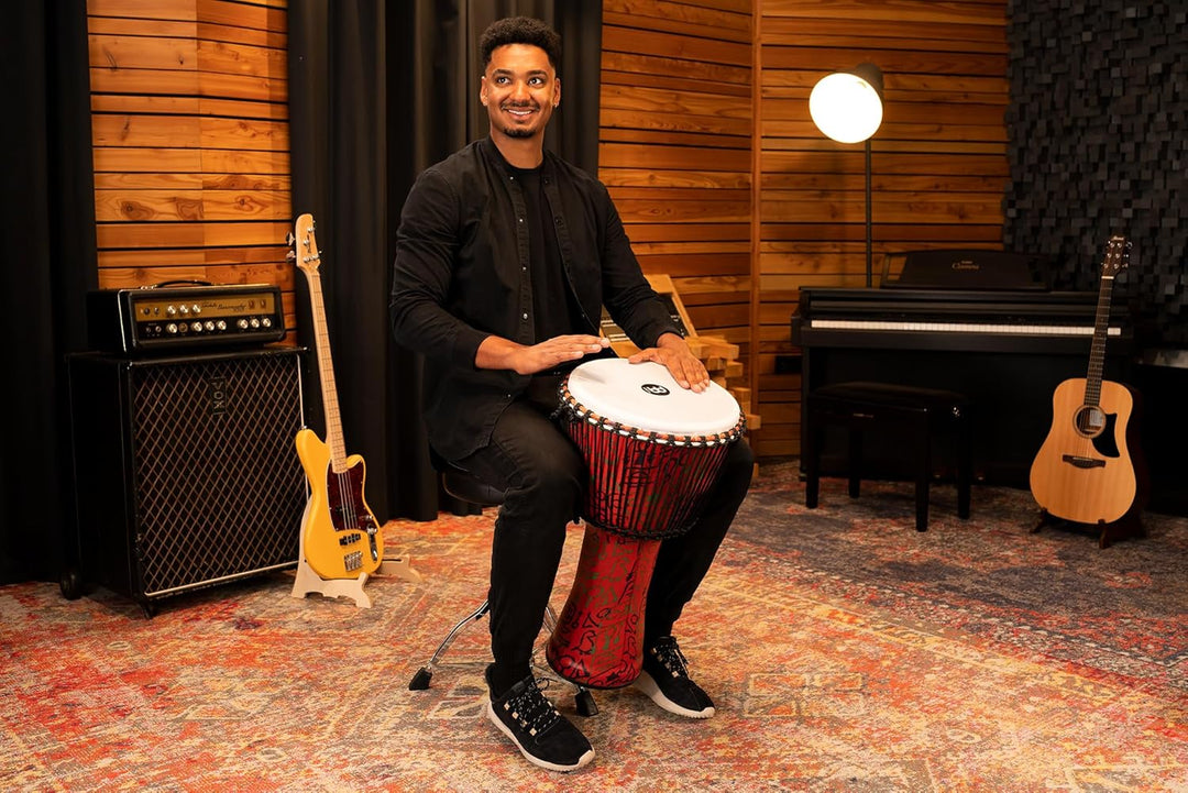 Meinl Percussion 35cm Rope Tuned Travel Series Djembe Trommel - Musikinstrument für Kinder und Erwac