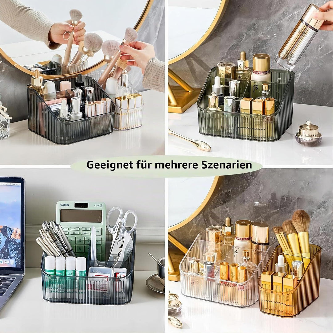 DASITON Make up Organizer,Kosmetik Organizer mit 5 Fächern,Acryl Kosmetik Aufbewahrung mit Grosser K