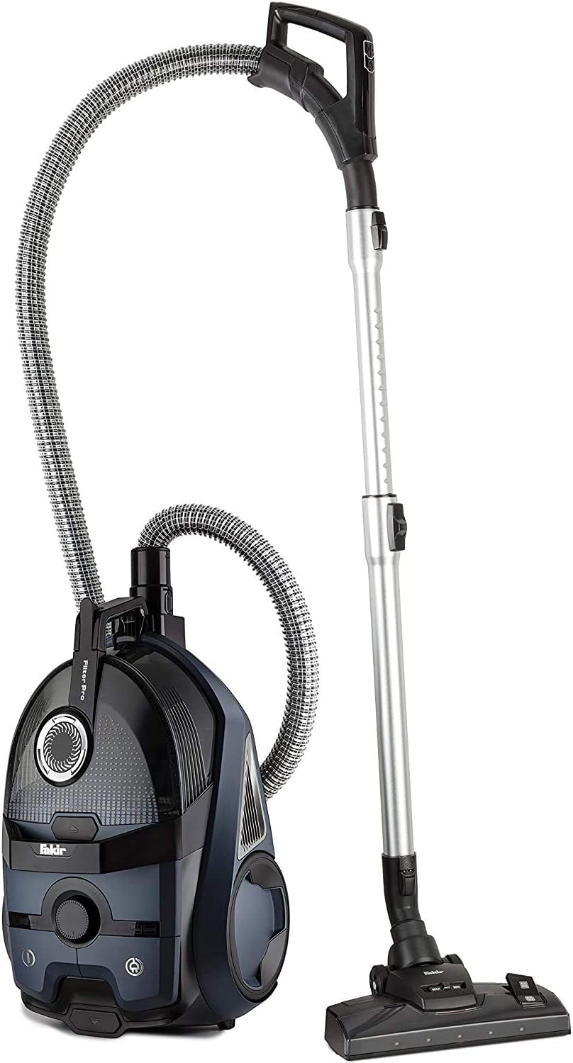 Fakir Filter Pro - Beutelloser Staubsauger mit 8-fach Filtertechnik I Leiser Staubsauger mit HEPA 13