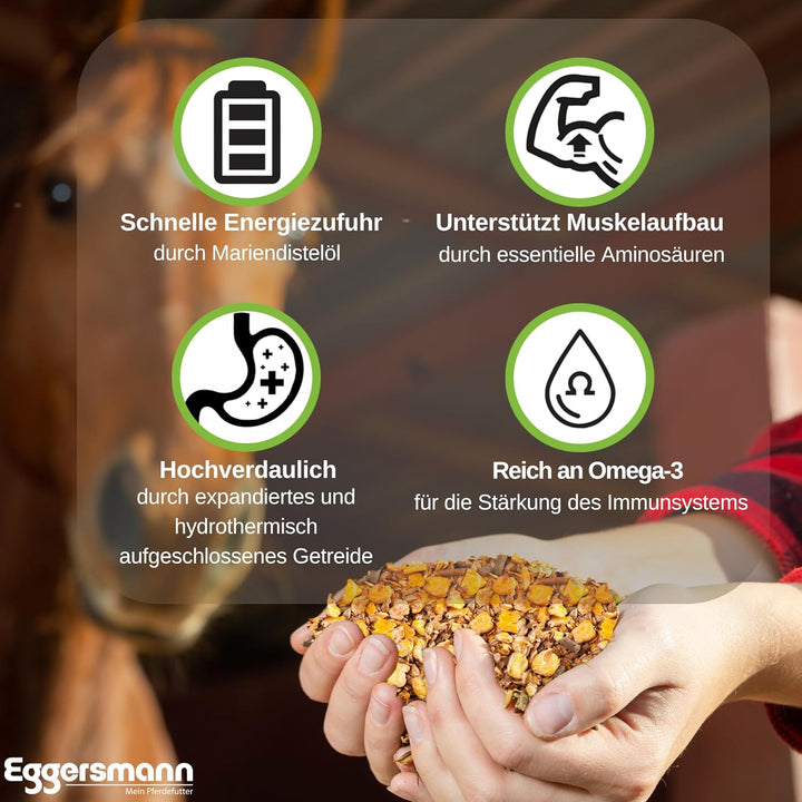 Eggersmann EMH High Energy Müsli – Pferdemüsli für Sport- und Hochleistungspferde – Spezialmüsli mit