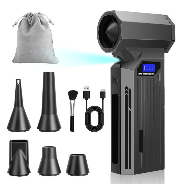 Elektrisches Air Duster- Viafexna 120000RPM Ultra-Starkes Staubgebläse Ohne Kabel, Druckluft, 4-Gang