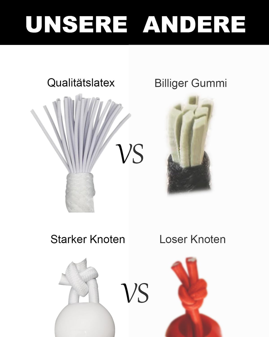 Spanngummis mit Kugel 15cm - 50 Stück Planenspanner mit Kugel, Spanngummi Kurz, Zelt Gummispanner mi