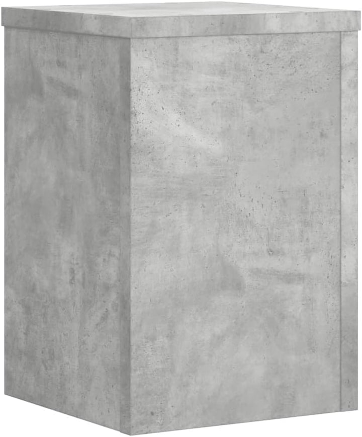 Pflanzenständer 2 STK. Betongrau 20x20x30 cm Holzwerkstoff Pflanzenregal, Blumenregal Indoor/Outdoor