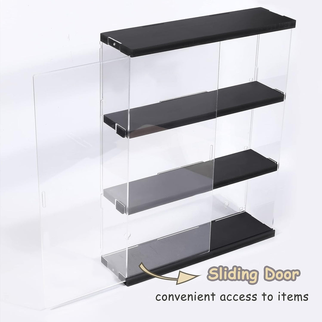 Nynelly 3 Ebenen Vitrine für Sammlung aus Acryl, Wand-Box, transparente Vitrine mit Tür für Mini Fun