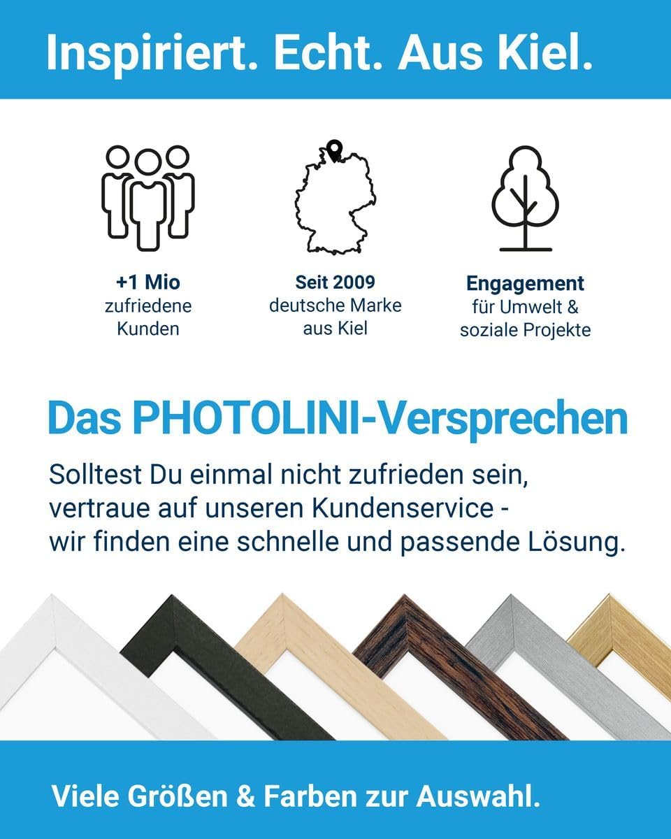 PHOTOLINI Wandregal stabiles MDF-Holz schwarz 70 cm, Schweberegal, 2er Set, modernes Design, Bilderl