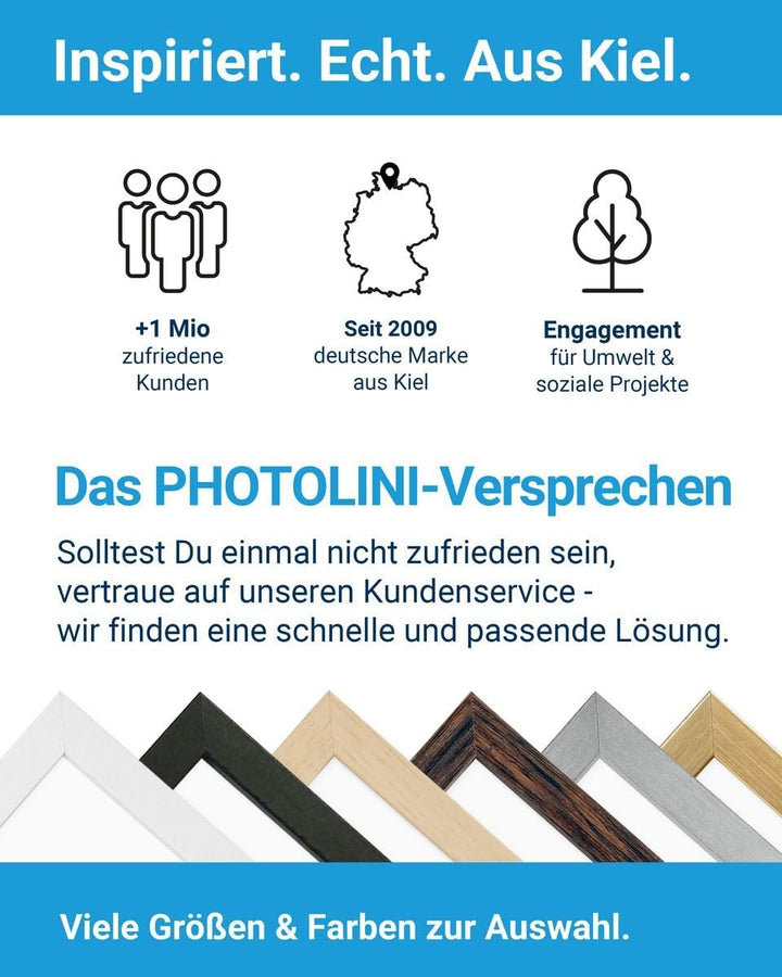PHOTOLINI Wandregal stabiles MDF-Holz schwarz 70 cm, Schweberegal, 2er Set, modernes Design, Bilderl