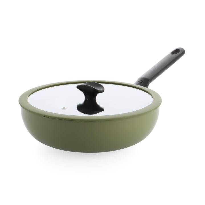 BK Enjoy Keramik-Wokpfanne mit Deckel Ø 28 cm/4,2 l, PFAS-frei, Induktionsgeeignet, Ofenfest bis 160