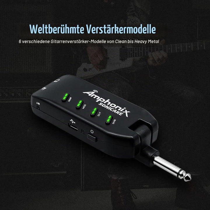 SONICAKE Mini Gitarre Kopfhörer Verstärker Bluetooth Multi-Effekte Plug-In USB aufladbar Portable Am