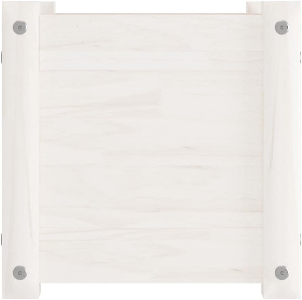 Hochbeet Pflanzkübel Weiss 31x31x31 cm Massivholz Kiefer Weiss Blumentopf Gross PflanzküBel Gross Au