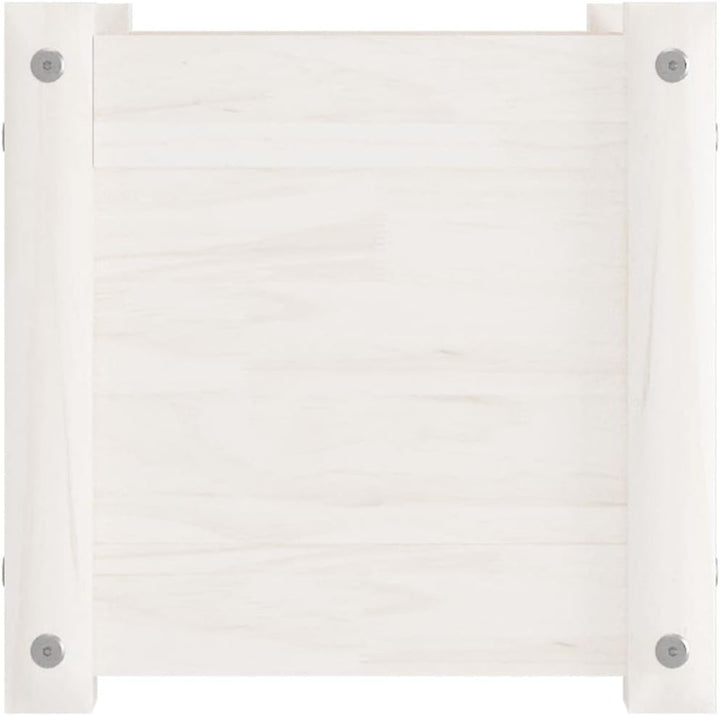 Hochbeet Pflanzkübel Weiss 31x31x31 cm Massivholz Kiefer Weiss Blumentopf Gross PflanzküBel Gross Au