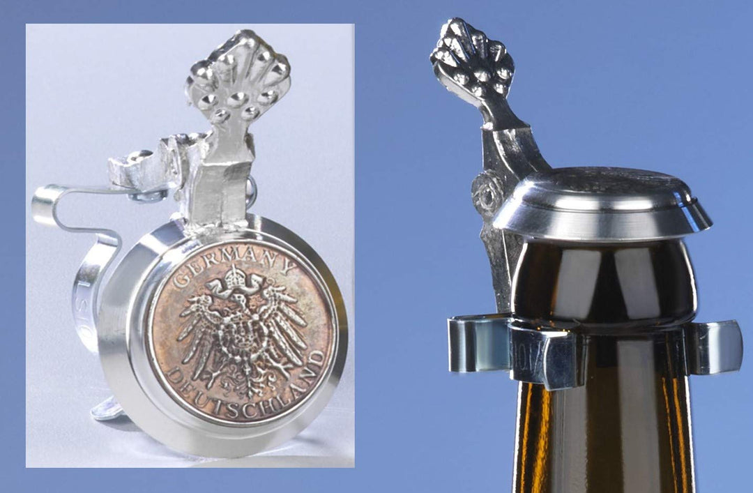 Flaschendeckel, Zinn, Bierflasche Zinn Deckel, Deutschland, Bierflaschendeckel