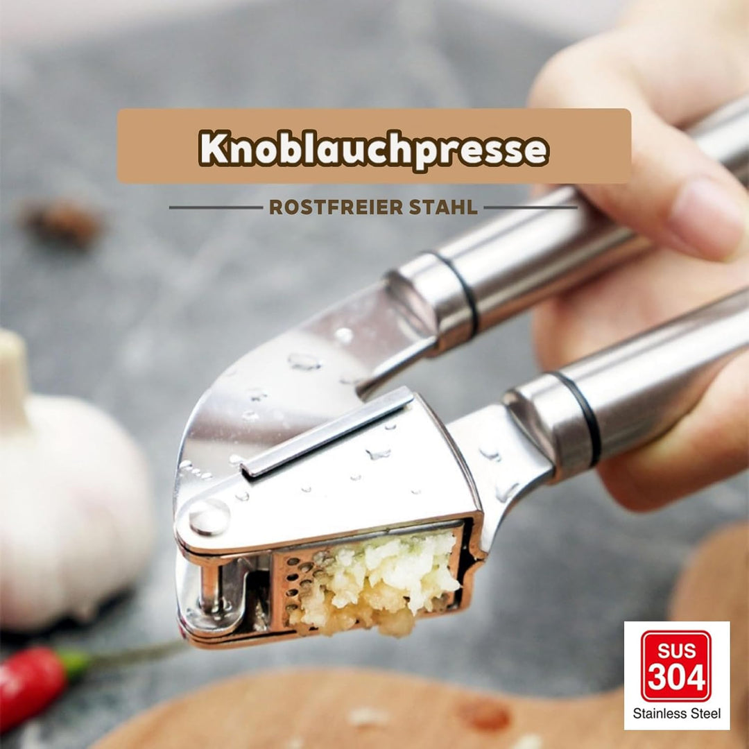 Knoblauchpresse,Einfaches Ausdrücken von Knoblauch und Ingwer(KeinSchalen Nötig),Leicht zu Reinigend
