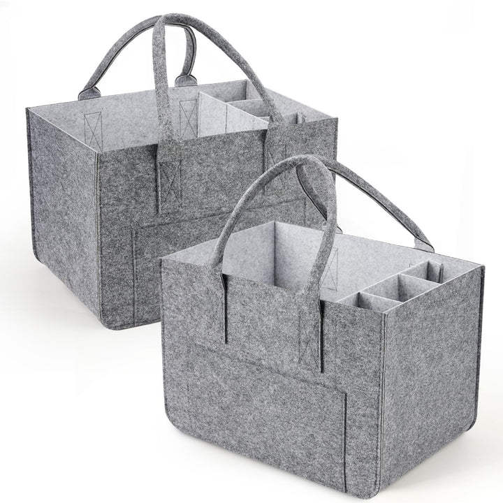Eurhomewit Filztasche Einkaufstasche mit Fächern, Filztasche Gross 30L Faltbar und Robust Filz Einka