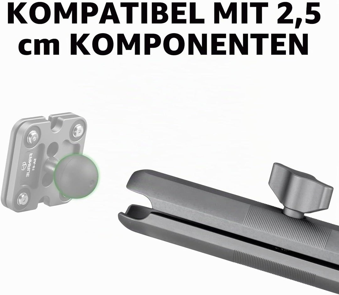 FANAUE Doppelbuchsenarm kompatibel mit RAM Mounts Type B 1" Ball Assembly und Motorrad-Handyhalterun