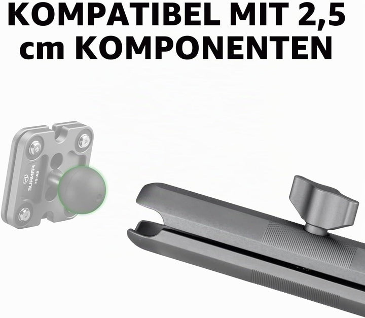 FANAUE Doppelbuchsenarm kompatibel mit RAM Mounts Type B 1" Ball Assembly und Motorrad-Handyhalterun