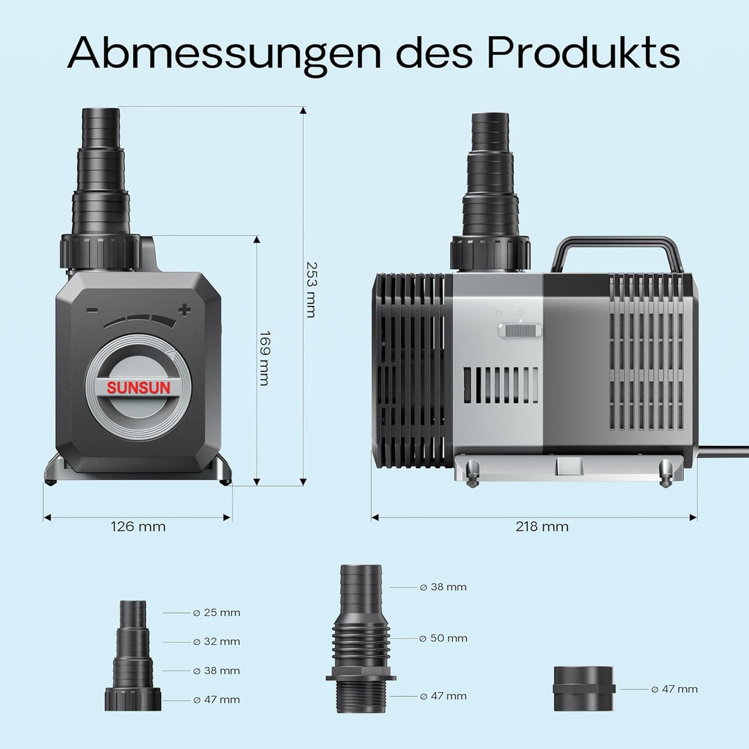 SunSun CTP-16000 SuperECO Bachlaufpumpe Filterpumpe 16000l/h 140W