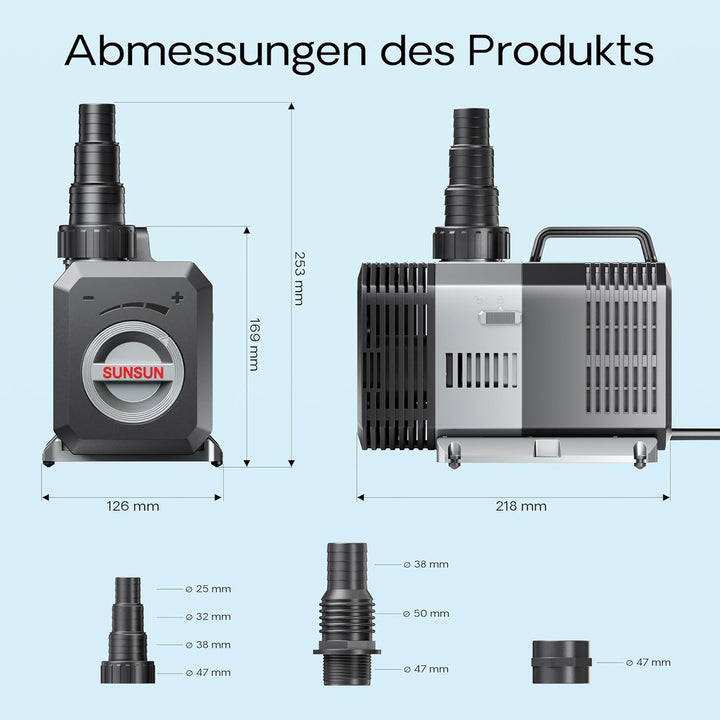SunSun CTP-12000 SuperECO Bachlaufpumpe Filterpumpe 12000l/h 100W