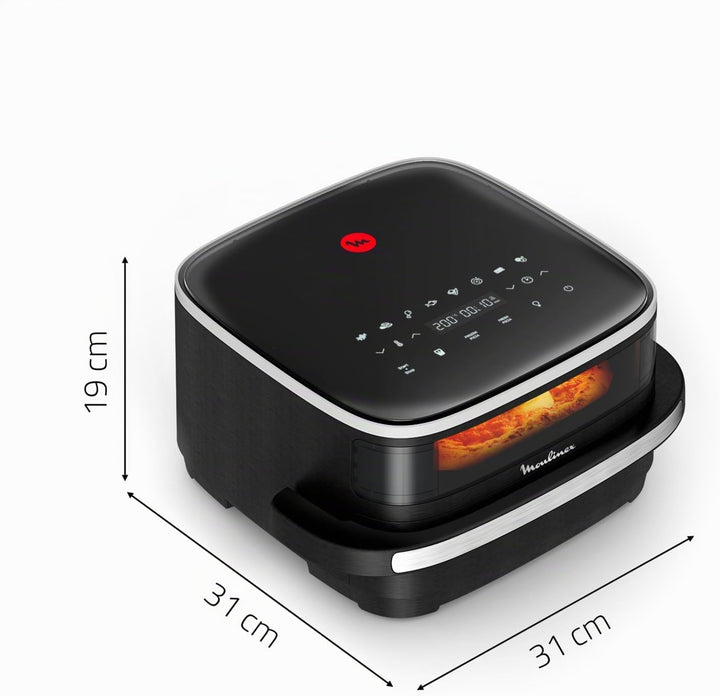 Moulinex Easy Fry XL Surface, XL-Luftfritteuse mit Antihaft-Korb und Sichtfenster, Extra-Crisp-Techn
