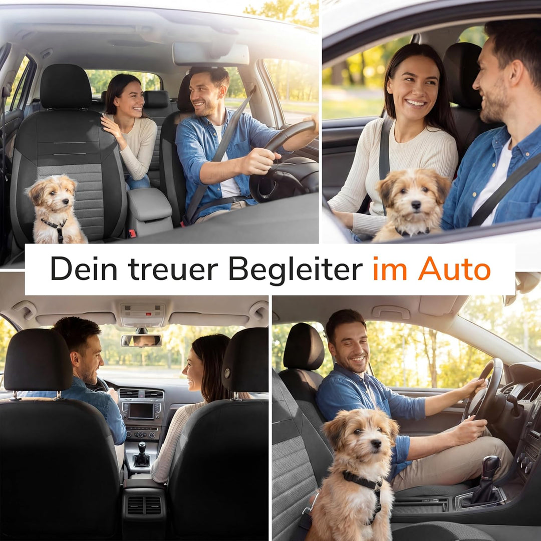 Upgrade4cars Autositzbezüge Set Universal Version 2026 | Auto-Schonbezüge für die Vordersitze & Rück