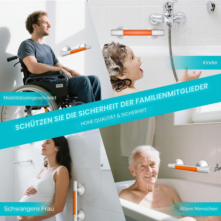 Haltegriff Dusche, 30cm Badewannengriff, Haltegriffe Bad WC | Haltegriffe für Senioren,Haltegriff mi