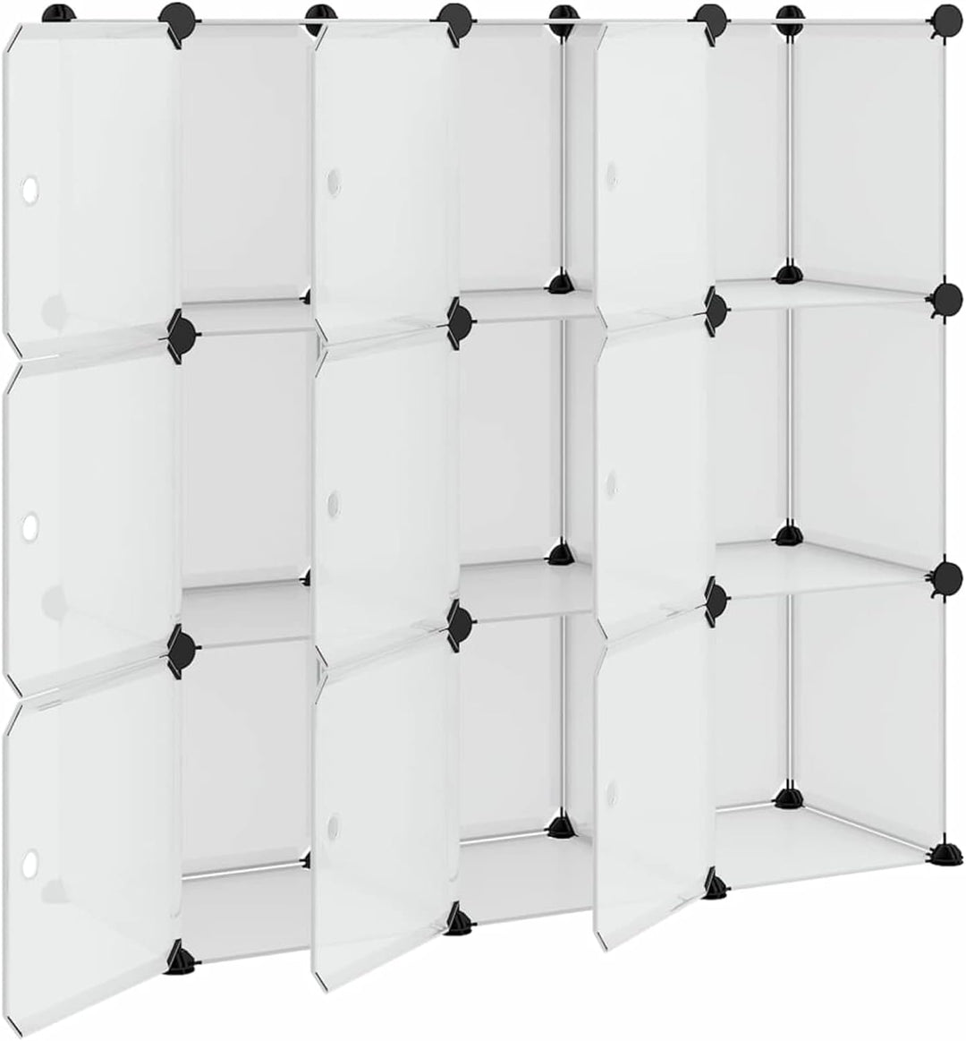 Tidyard Regalsystem mit 9 Würfeln und Türen Würfelregal Bücherregal Schuhregal Standregal Schuhschra