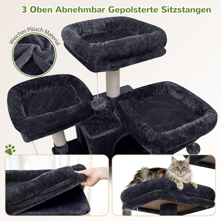 Globlazer F75 Kratzbaum XXL für 3-4 Grosse Katzen 192 cm Stabil Katzenbaum | Extragross Katzenhäuse,