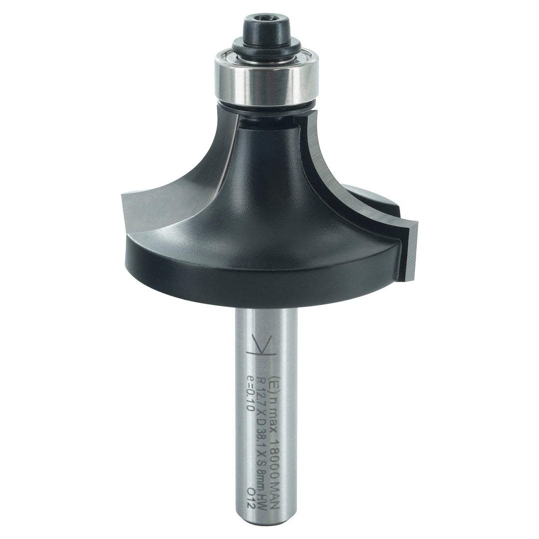 ENT 14300 Abrundfräser HW, Schaft (S) 8 mm, Durchmesser (D) 38,1 mm, NL 19 mm, R 12,7 mm, SL 32 mm,