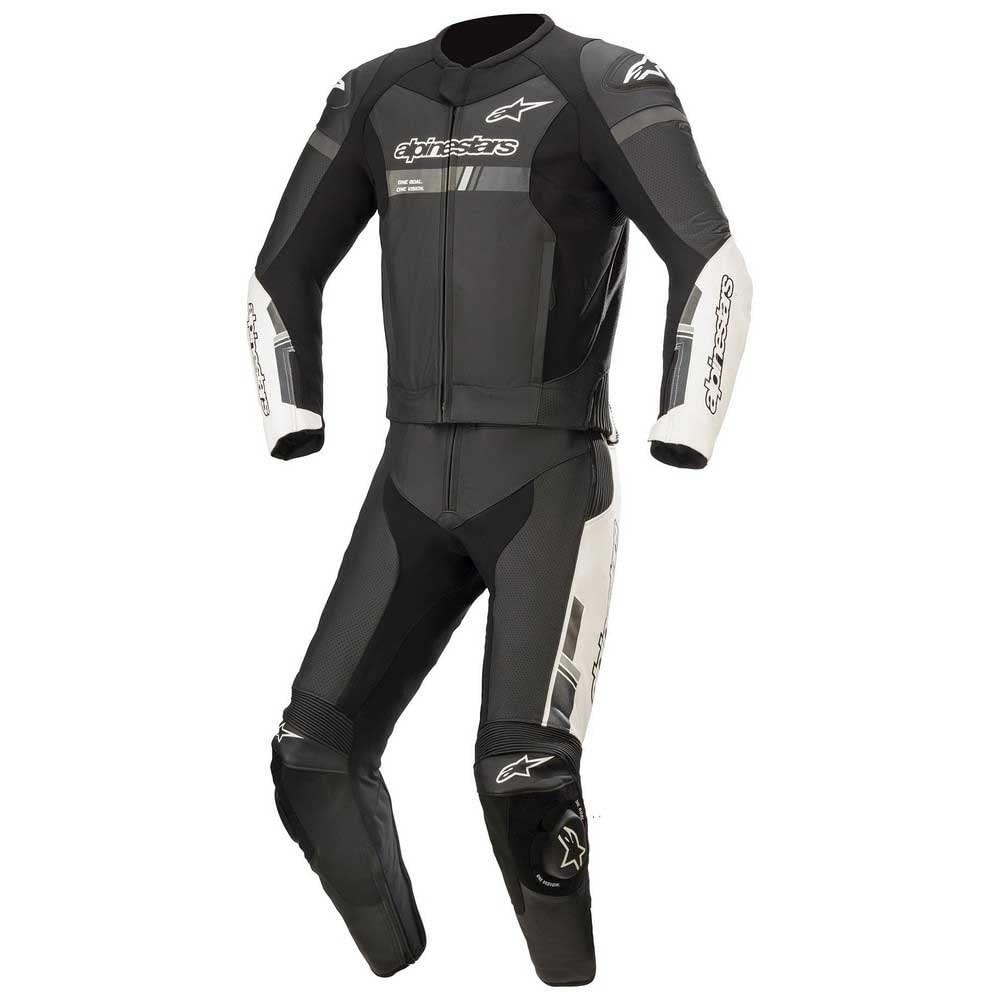 Alpinestars Lederkombi mit Protektoren Motorradkombi 2 Teiler GP Force Chaser Lederkombi 2-TLG. s/w