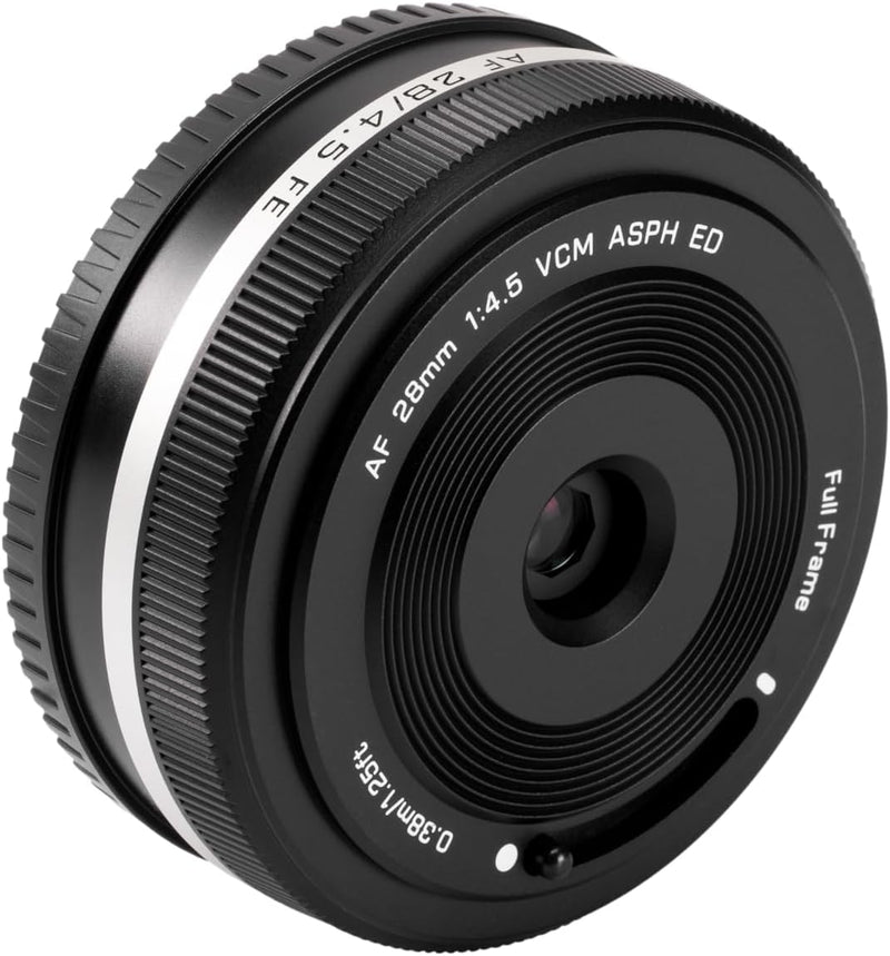 VILTROX 28mm f4.5 Pancake Objektiv für Sony E, Autofokus 28mm f/4.5 FE Chips-Size Ultra-Thin Full Fr