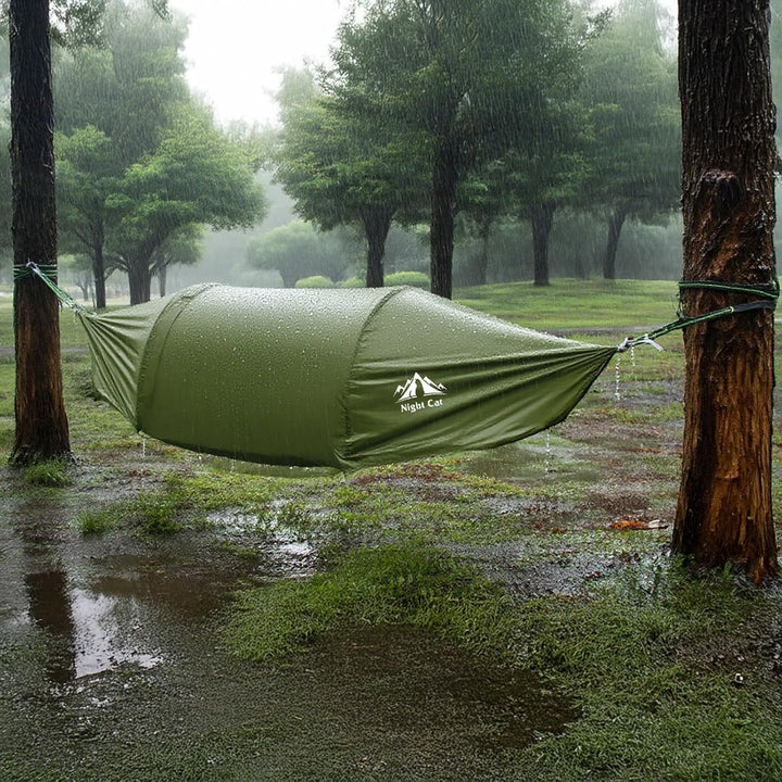 Night Cat Hängematte Zelt mit Moskitonetz wasserdichte Regenfliege Für 1 Person Wandern Camping im G