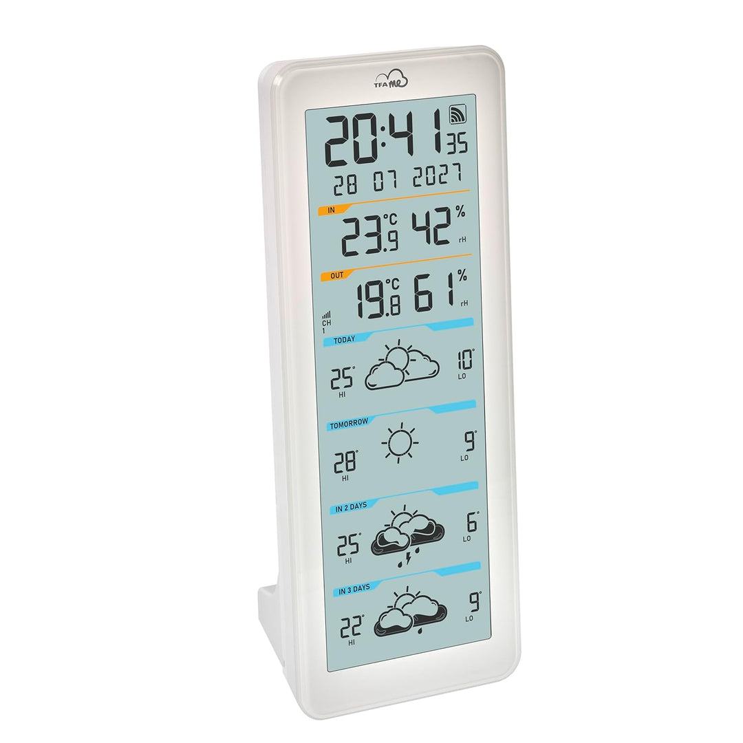 TFA Dostmann WLAN Funk Wetterstation TFA.me ID-06, 35.8108.02, Profi-Wettervorhersage durch wetter.c