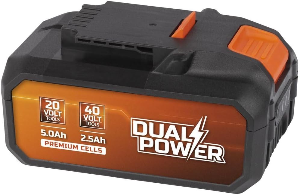 Powerplus Akku 2x20V 5.0/2.5Ah, für alle Powertools und Gartengeräte des Dual Power Sortiment und ka