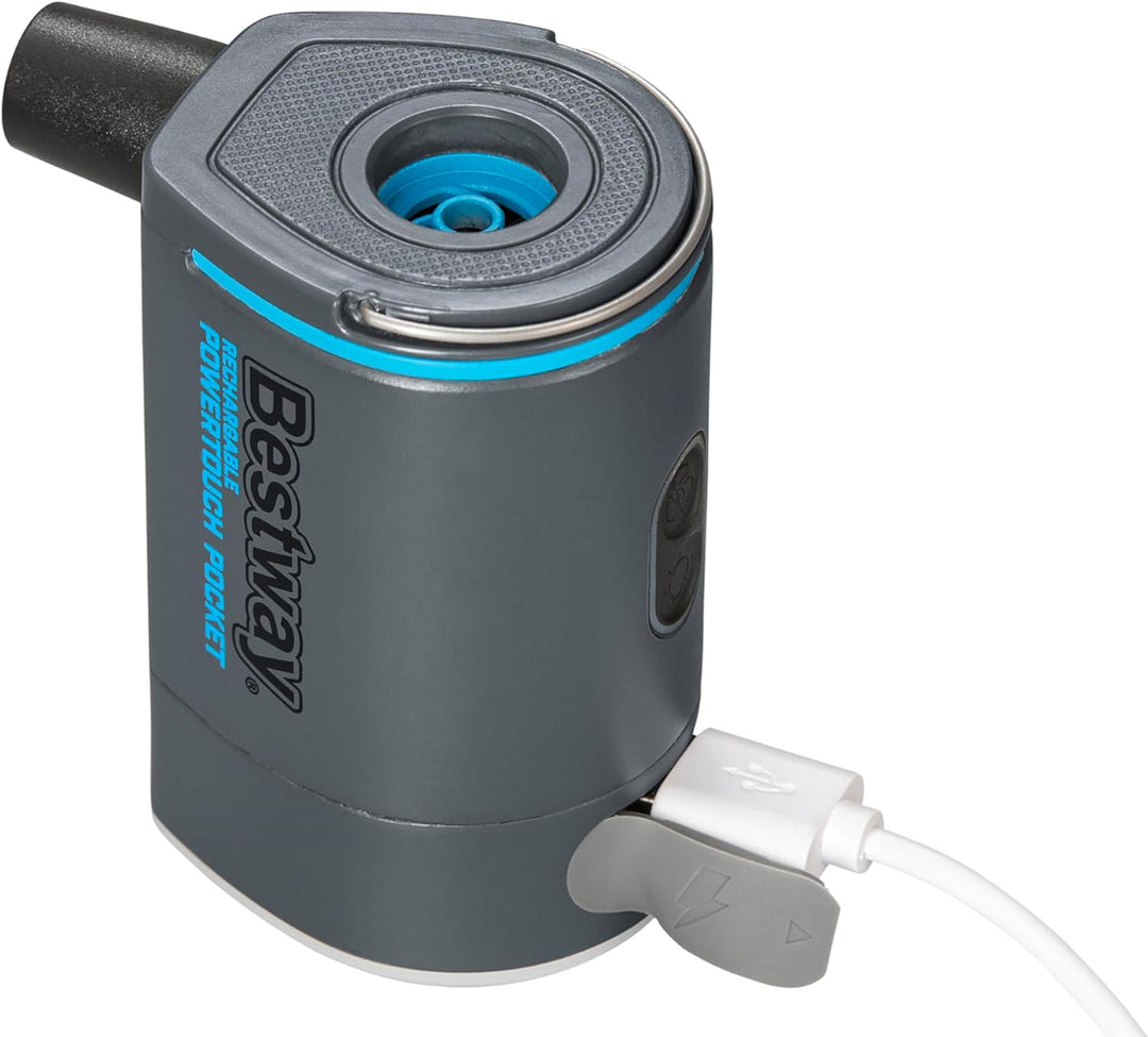 Bestway PowerTouch Pocket Akkubetriebene Luftpumpe 200 l/min – Elektrische Pumpe USB C, für Luftmatr