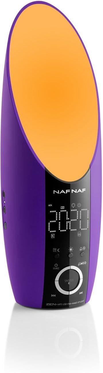 NAFNAF ZEN Sonnenaufgang Radio Wecker simuliert die aufgehende Sonne, lila Purple, Purple