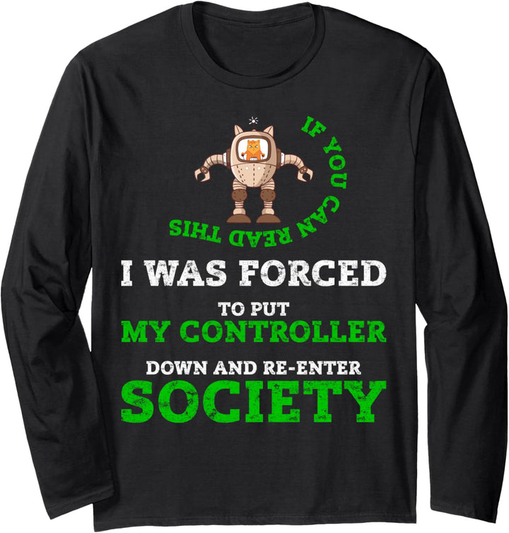 If You Can Read This Game Streamer Funny Gamer Dad Geek Gift Langarmshirt