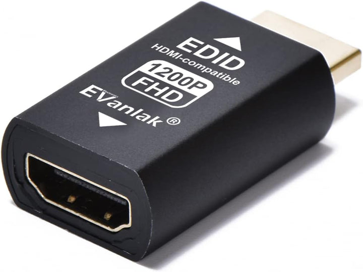 EVanlak HDMI-Emulator-Adapter (3. Generation), kompatibel mit Mac Thunderbolt auf HDMI-Switches/Exte