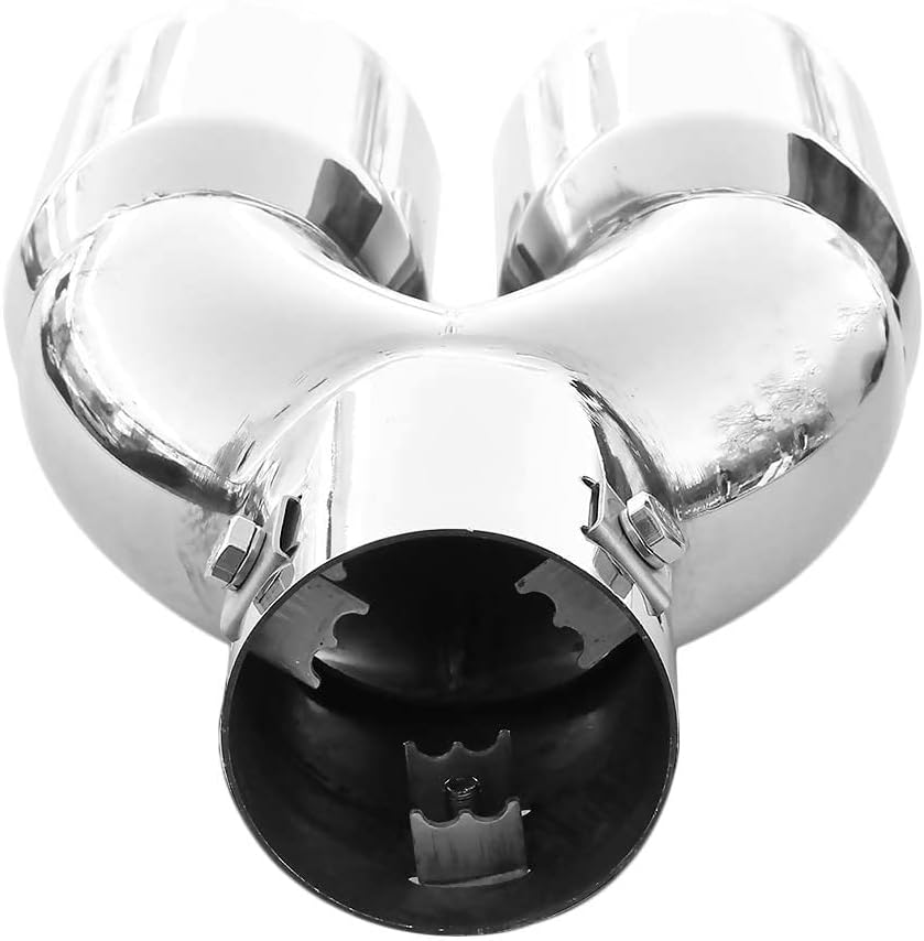 Doppel Auspuffblende Endrohr Endstuck Auspuff Blende Schalldampf Sportauspuff Universell Schalldampf